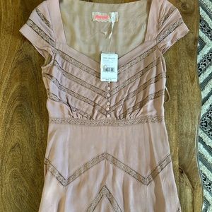 Free people cute pink dress- new with tags! Ironically $250